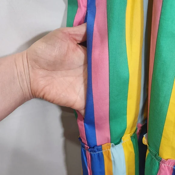NWT Sugarlips Multicolor Striped Midi Dress Resort 2X - Picture 7 of 13